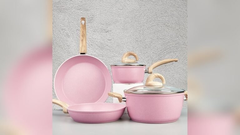 Best Pots And Pans Set Non Stick Ceramic Pink for Stylish Cooking!