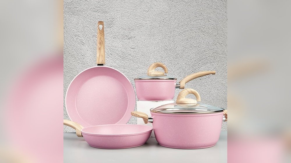 Best Pots And Pans Set Non Stick Ceramic Pink for Stylish Cooking!