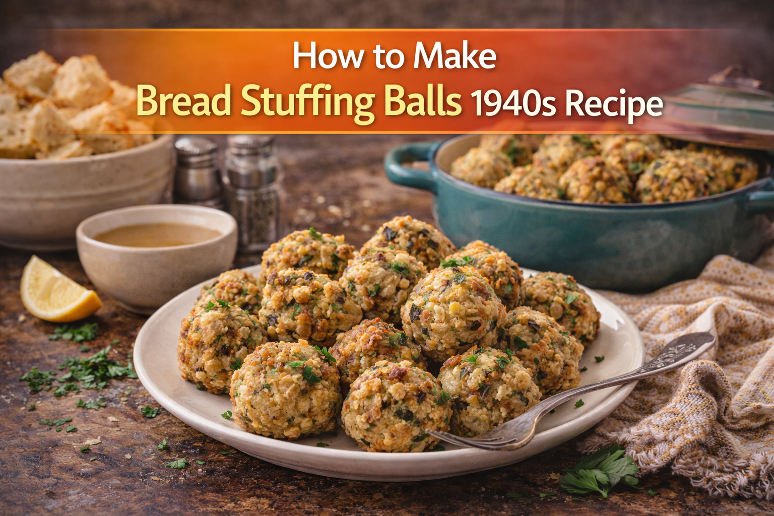 How to Make Bread Stuffing Balls 1940S Recipe