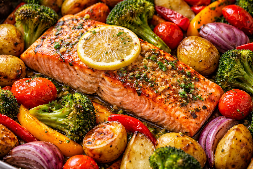 Roasted Vegetables Salmon
