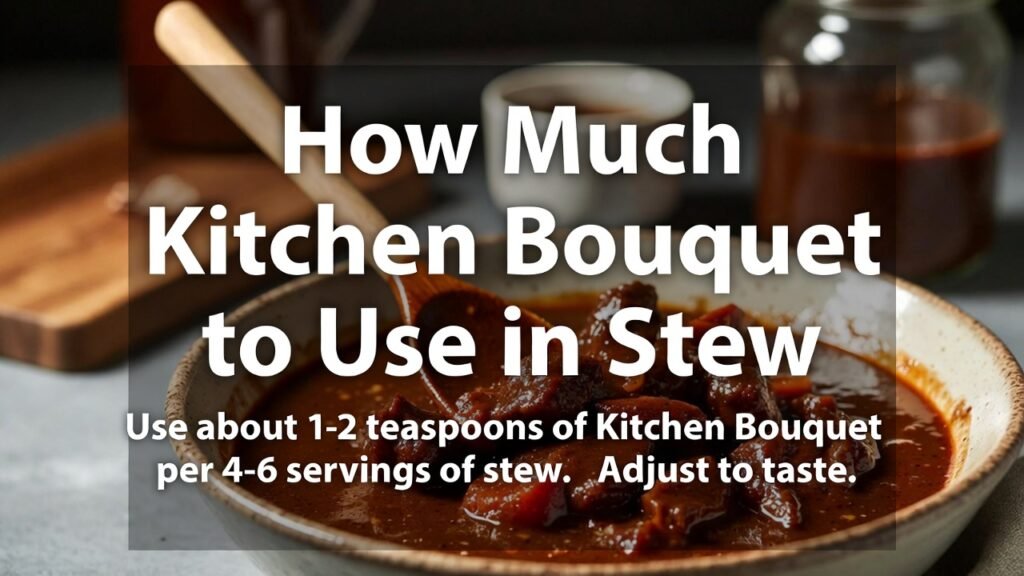 How Much Kitchen Bouquet to Use in Stew