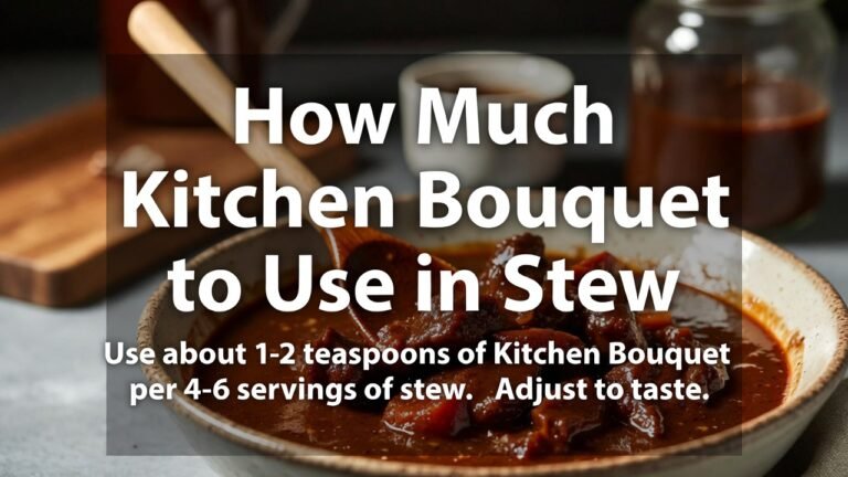 How Much Kitchen Bouquet to Use in Stew