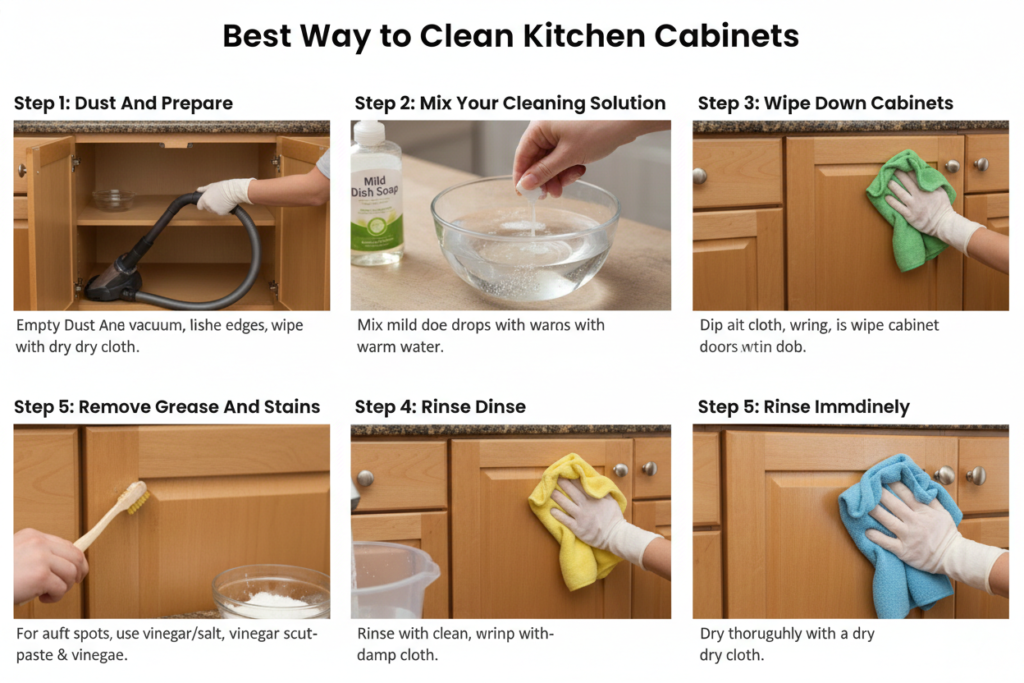 Best Way to Clean Kitchen Cabinets
