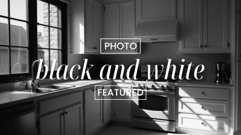 black and white kitchen