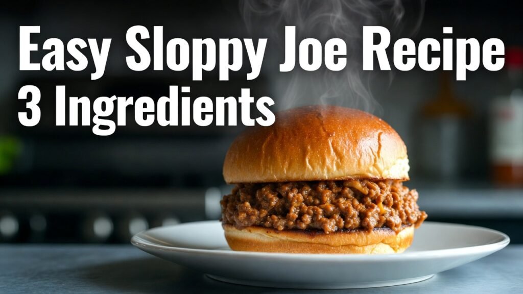 Easy Sloppy Joe Recipe 3 Ingredients