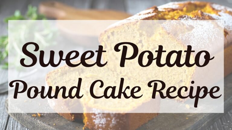 Sweet Potato Pound Cake Recipe