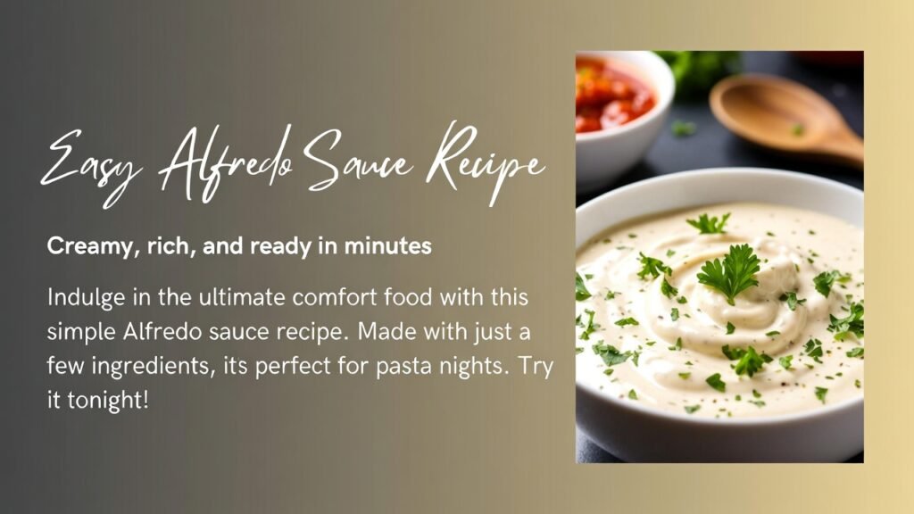Easy Alfredo Sauce Recipe