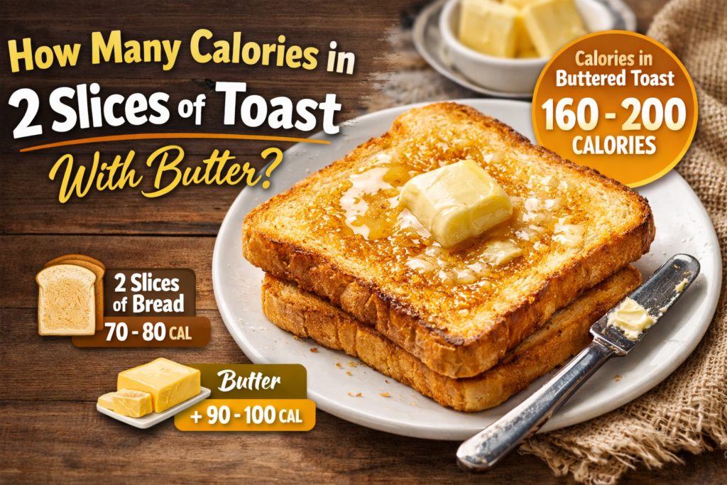 How Many Calories in 2 Slices of Toast With Butter